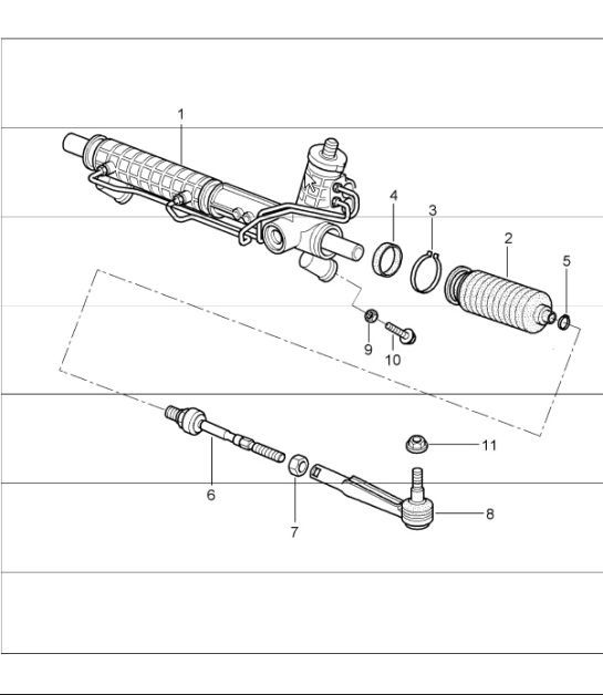 Diagram 403-00 Porsche Cayman 718C (982C) 2017>> Front Axle, Steering 