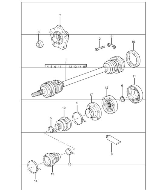 drive shaft wheel hub