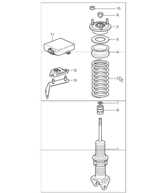 Diagram 502-01 Porsche Panamera 970 MK1 (2009-2013) Rear Axle