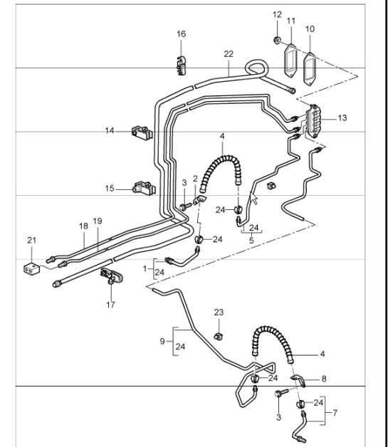 Diagram 604-10 Porsche Macan (95B) MK1 (2014-2018) Wheels, Brakes