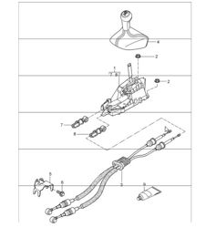 transmission control manual transmission 997.1 TURBO I480 (6-speed manual transmission) 2007-09