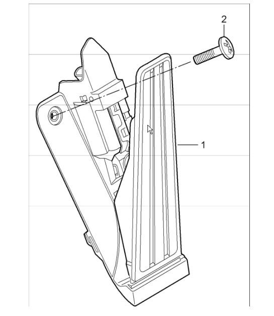 Diagram 702-12 Porsche Cayman 718C (982C) 2017>> Hand Lever System, Pedal Cluster 