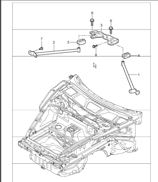 dome strut 997.1 TURBO 2007-09