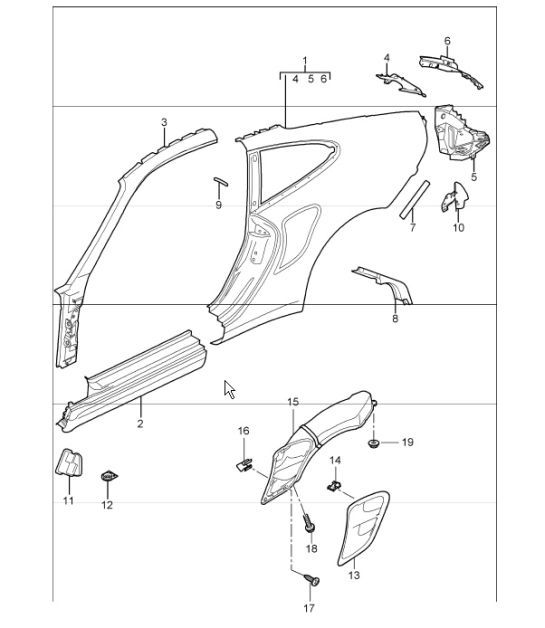 Diagram 801-55 Porsche 944 (1982-1991) 