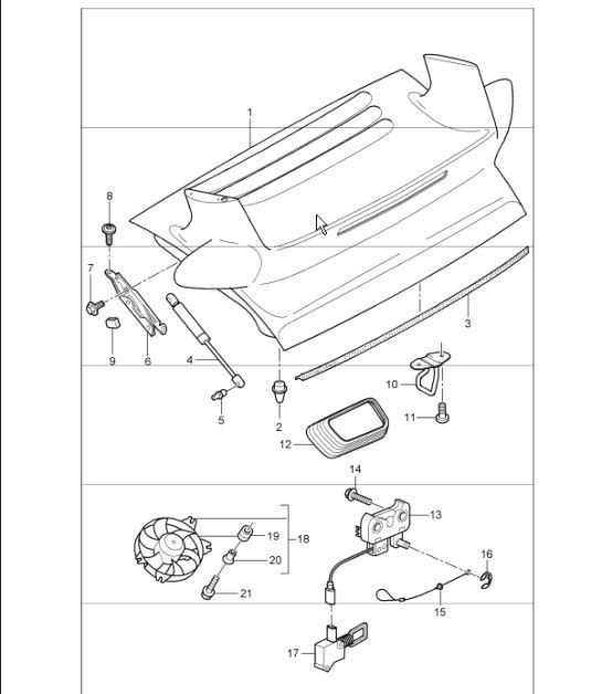 Diagram 803-06 Porsche Boxster 986 2.7L 2003-04 Body