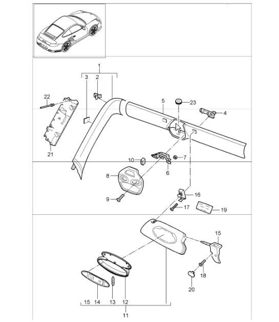 Diagram 807-09 Porsche 9J1.1 Taycan GTS 2020-24 