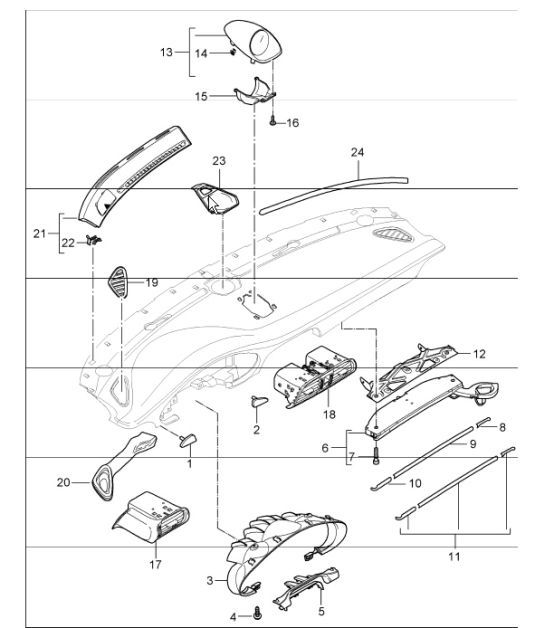 Diagram 809-01 Porsche Macan (95B) MK1 (2014-2018) Body
