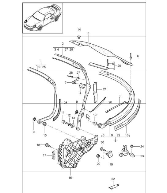 Diagram 811-06 Porsche Macan (95B) MK1 (2014-2018) Body