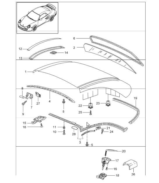 Diagram 811-16 Porsche Panamera 971 MK1 (2017-2020) 