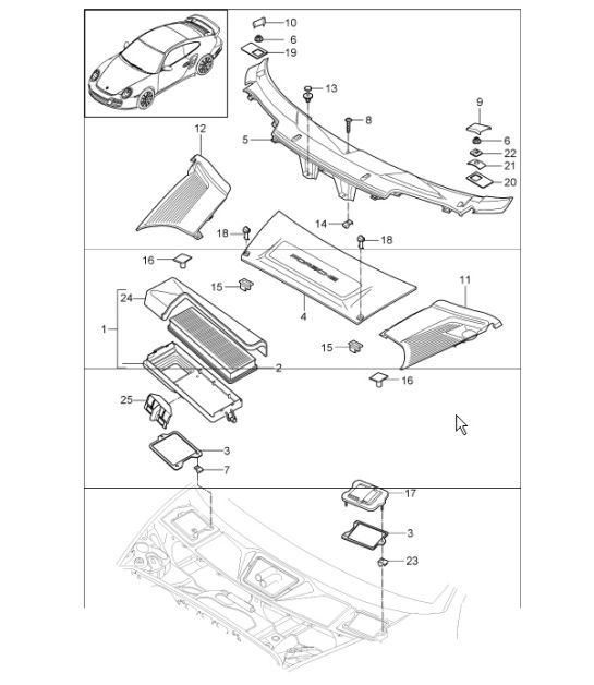 Diagram 813-20 Porsche Macan (95B) MK1 (2014-2018) Body