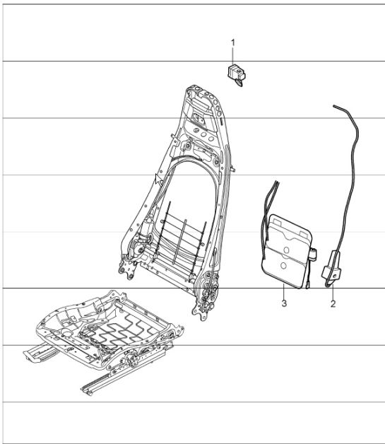 lumbar support, comfort seat 997.1 TURBO COUPE / CABRIO 2007-09