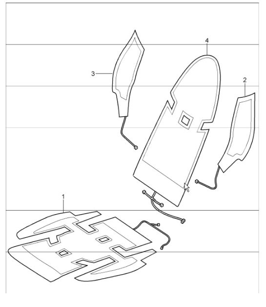 heating, sports seat, front seat 997.1 TURBO 2007-09