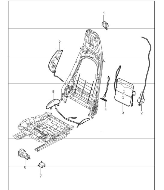 lumbar support, sports seat 997.1 TURBO 2007-09