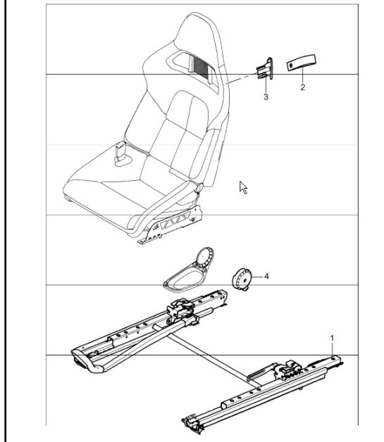bucket seat collapsible (complete not available) 997.1 TURBO 2008 ONWARDS