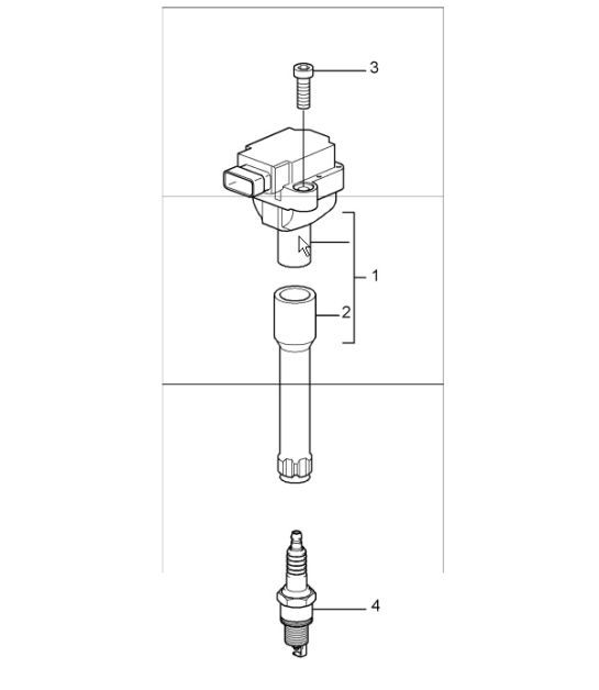 ignition system 997.1 TURBO 200709 Porsche Parts Diagrams Design 911