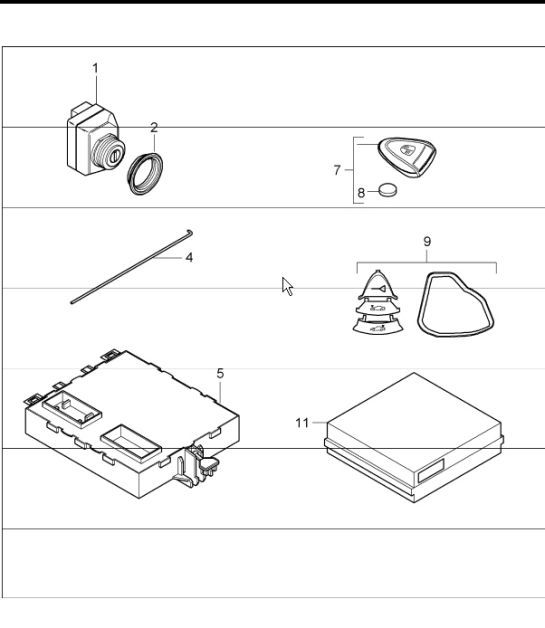 Diagram 901-04 Porsche Boxster 718 (982) 2017>> Electrical equipment