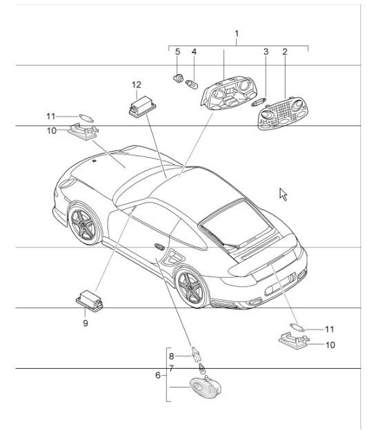 Diagram 903-04 Porsche Cayman 718 (982) 2017>> Equipo eléctrico