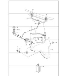 windscreen washer system 997.1 TURBO 2007-09