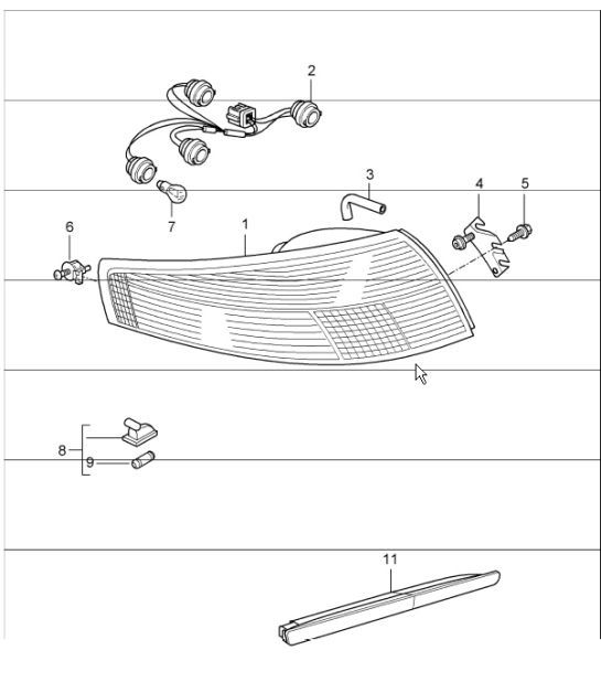 Diagram 905-05 Porsche Boxster 986/987/981 (1997-2016) Elektrische apparatuur