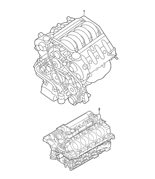 Diagram 101-00 Porsche 997 MKII Carrera C4 3.6L 2009-12 Engine