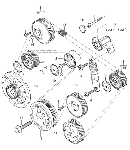 Diagram 101-10 Porsche Cayman 718C (982C) 2017>> Engine