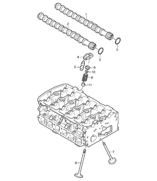 Diagram 103-12 Porsche Macan (95B) MK1 (2014-2018) Engine