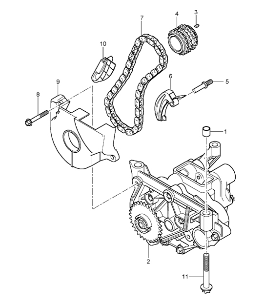 Oil pump - M48.00 / M48.50 - 955 Cayenne 2003-06
