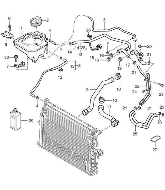 Diagram 105-25 Porsche Macan (95B) MK1 (2014-2018) Engine