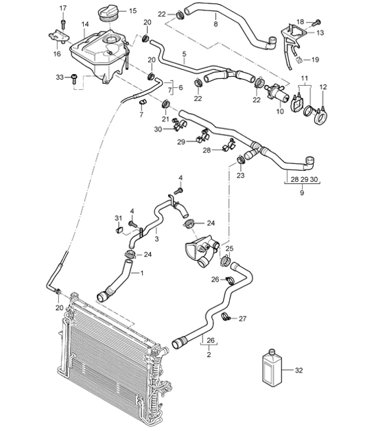 Diagram 105-26 Porsche Macan (95B) MK1 (2014-2018) Engine