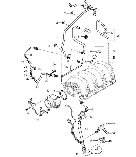Diagram 107-00 Porsche Macan (95B) MK1 (2014-2018) Engine