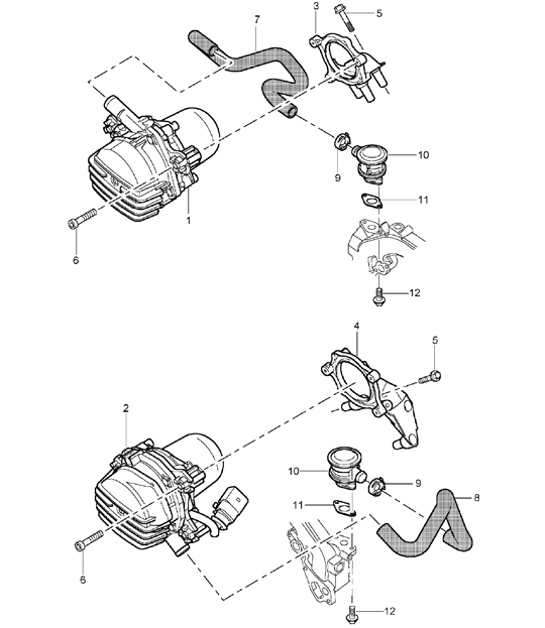 Diagram 108-00 Porsche Macan (95B) MK1 (2014-2018) Engine
