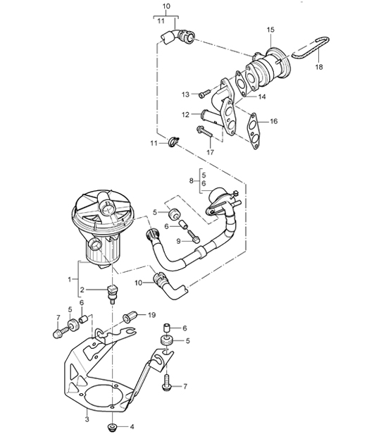 Air injection secondary pump - M02.2Y - 955 Cayenne 2004>>