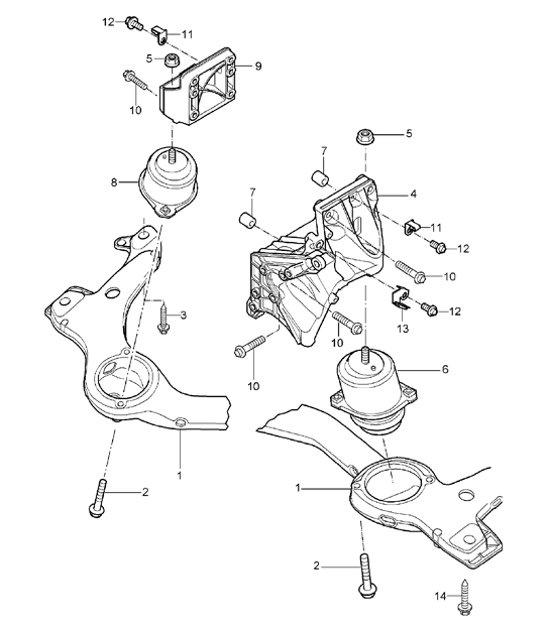 Diagram 109-05 Porsche Macan (95B) MK1 (2014-2018) Engine