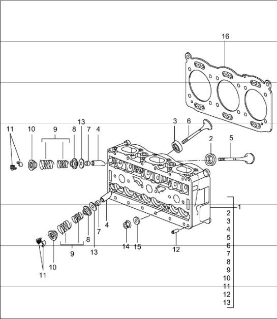 cylinder head 996 GT3-1 M96.76 2000-01 and 996 GT3-1/GT3 RS M96.79 2004-05