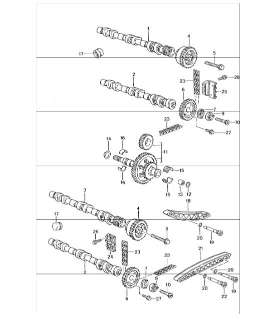 valve control 996 GT3-1 M96.76 2000-01 and 996 GT3-1/GT3 RS M96.79 2004-05