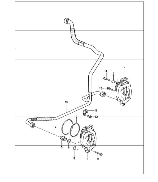 oil supply return line 996 GT3-1 M96.76 2000-01 and 996 GT3-1/GT RS M96.79 2004-05