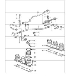 fuel collection pipe 996 GT3-1 M96.76 2000-01 and 996 GT3-1/GT3 RS M96.79 2004-05