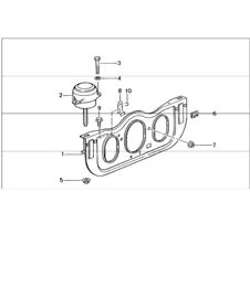 engine suspension 996 GT3-1 M96.76 2000-01 and 996 GT3-1/GT3 RS M96.79 2004-05