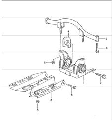 transmission suspension for 996 GT3-1 G96.90 2000-01, 996 GT3-1 G96.93 2001 and 996 GT3-1 G96.96 2004-05