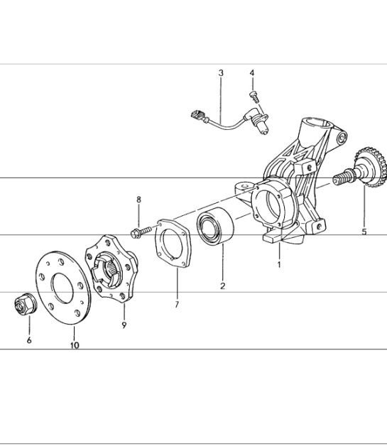 Diagram 401-05 Porsche Macan (95B) MK1 (2014-2018) Front Axle, Steering 