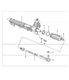 power steering, steering gear, steering parts 996 GT3-1 1999-05