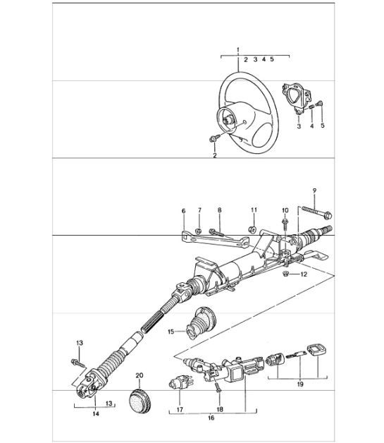 Diagram 403-05 Porsche Boxster 718 (982) 2017>> Front Axle, Steering 