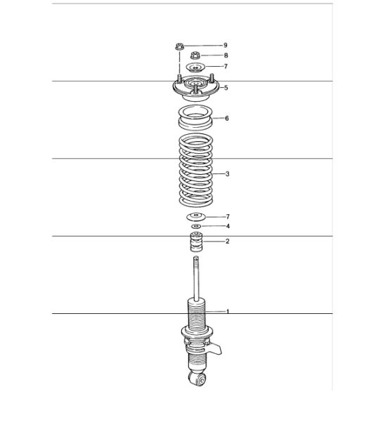 shock absorber coil spring 996 GT3-1 1999-05