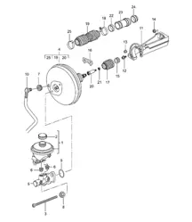 brake master cylinder, brake booster, pre-charge pump 996 GT3-1 1999-05