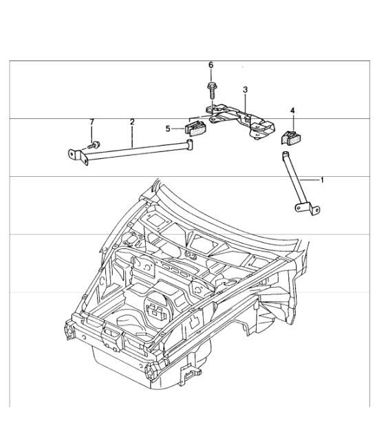 dome strut 996 GT3-1 1999-05