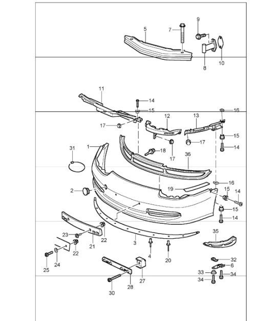 bumper front 996 GT3-1 1999-05