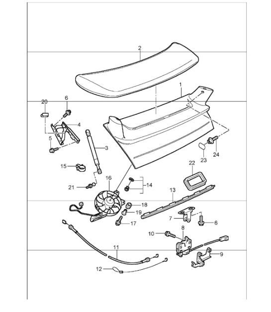 lid rear 996 GT3-1 2003 ONWARDS