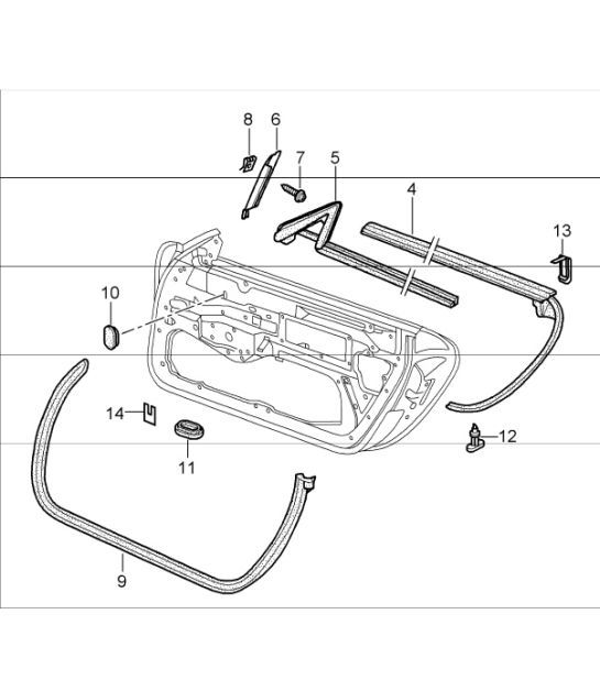 door seal 996 GT3-1 1999-05
