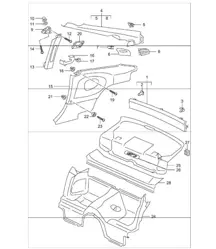 linings rear 996 GT3-1 1999-05