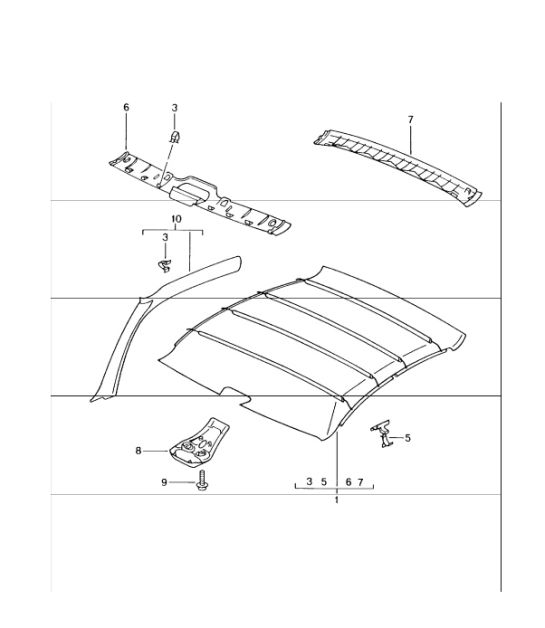 rooflining 996 GT3-1 1999-05